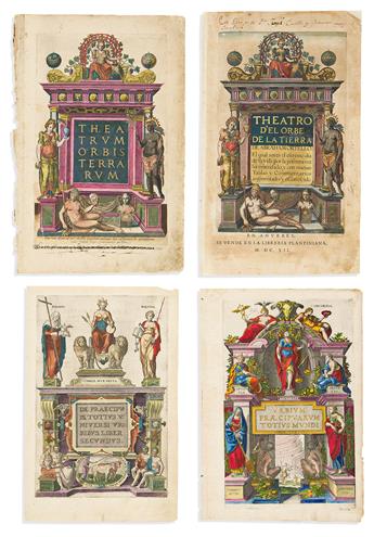 (TITLE PAGES.) Group of 8 sixteenth-century engraved allegorical atlas title pages.
